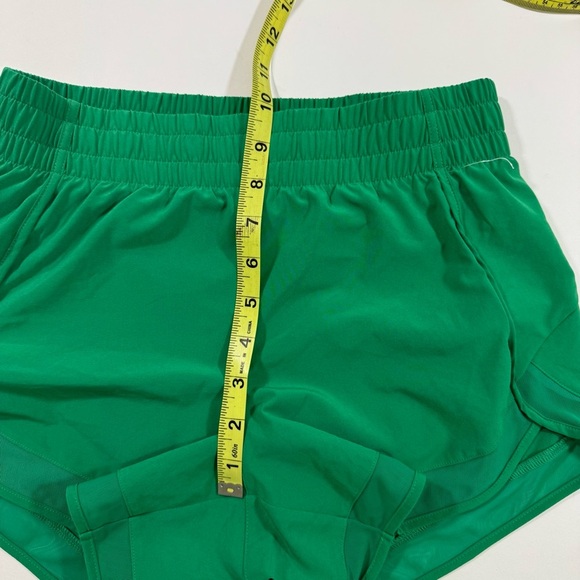 Athleta Mesh Racer Run Mid Rise Shorts 4” Size XXS Green - Picture 9 of 9